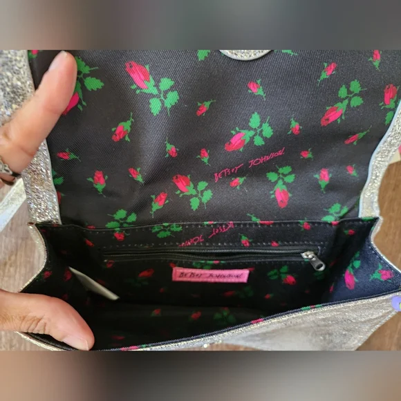 Betsey Johnson Metallic Silver Purse - Picture 5 of 5